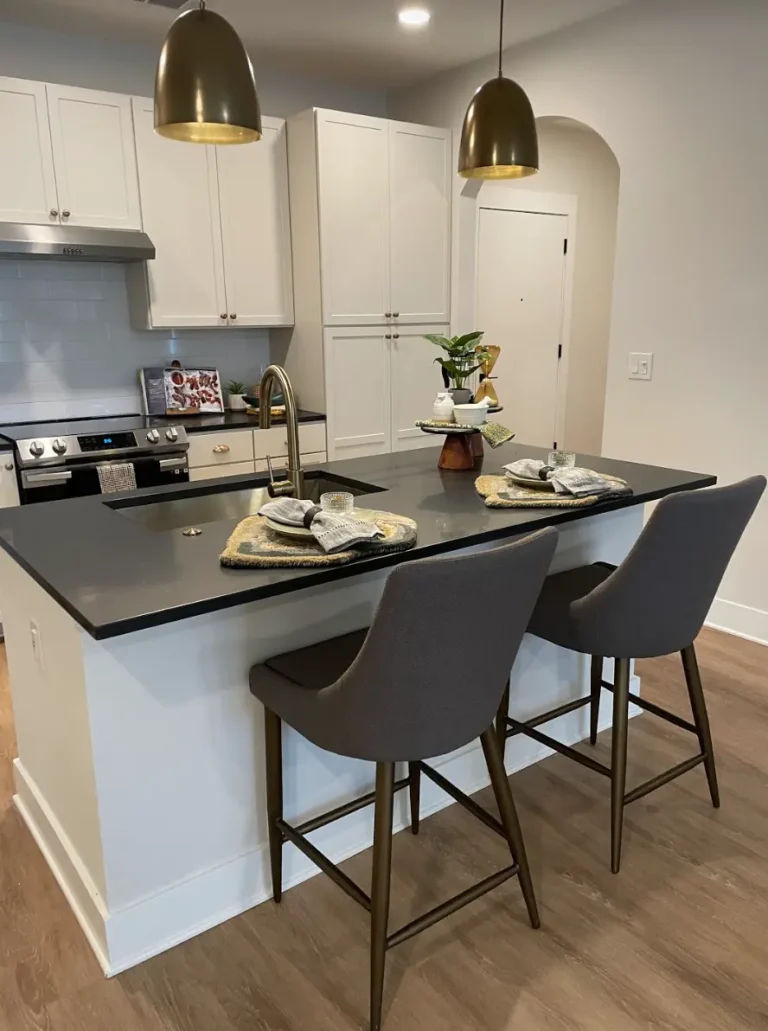kitchen staging for luxury apartments