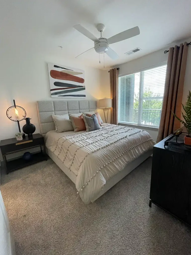 guest bedroom staging for apartments in Winston Salem, NC