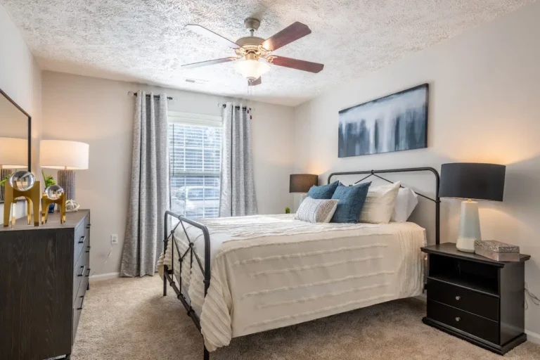 apartment bedroom staging in Fayetteville